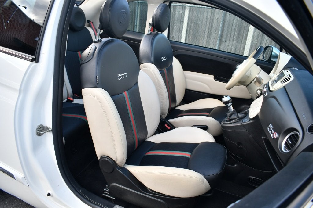 Fiat 500C 0.9 Cabrio by GUCCI *Uniek* | Clima | Carplay | Le, Auto's, Fiat, 945 kg, Euro 5, 86 pk, Gebruikt