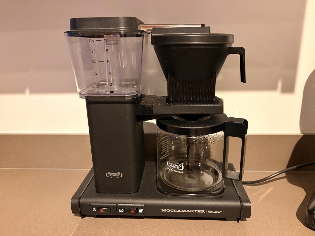Moccamaster koffiemachine, Verzenden, Koffiemachine, Gemalen koffie, Zo goed als nieuw