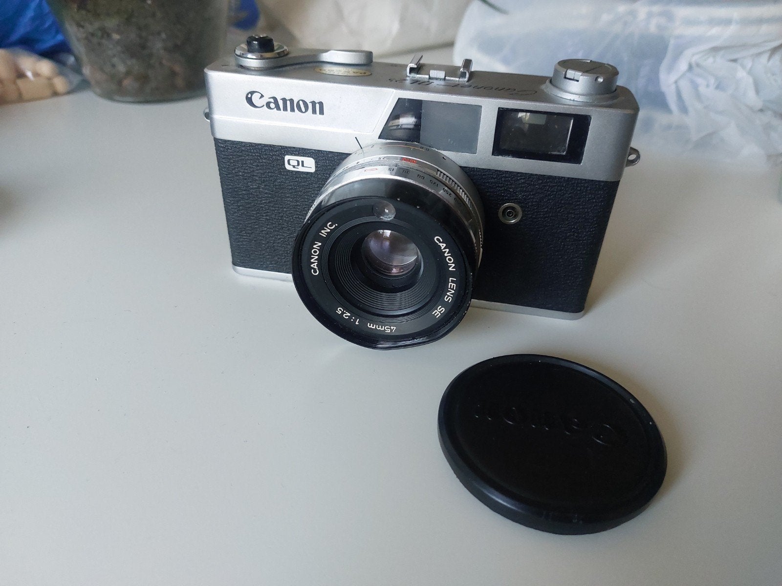 Canon Canonet QL25, Ophalen of Verzenden, Niet werkend, Compact, Canon