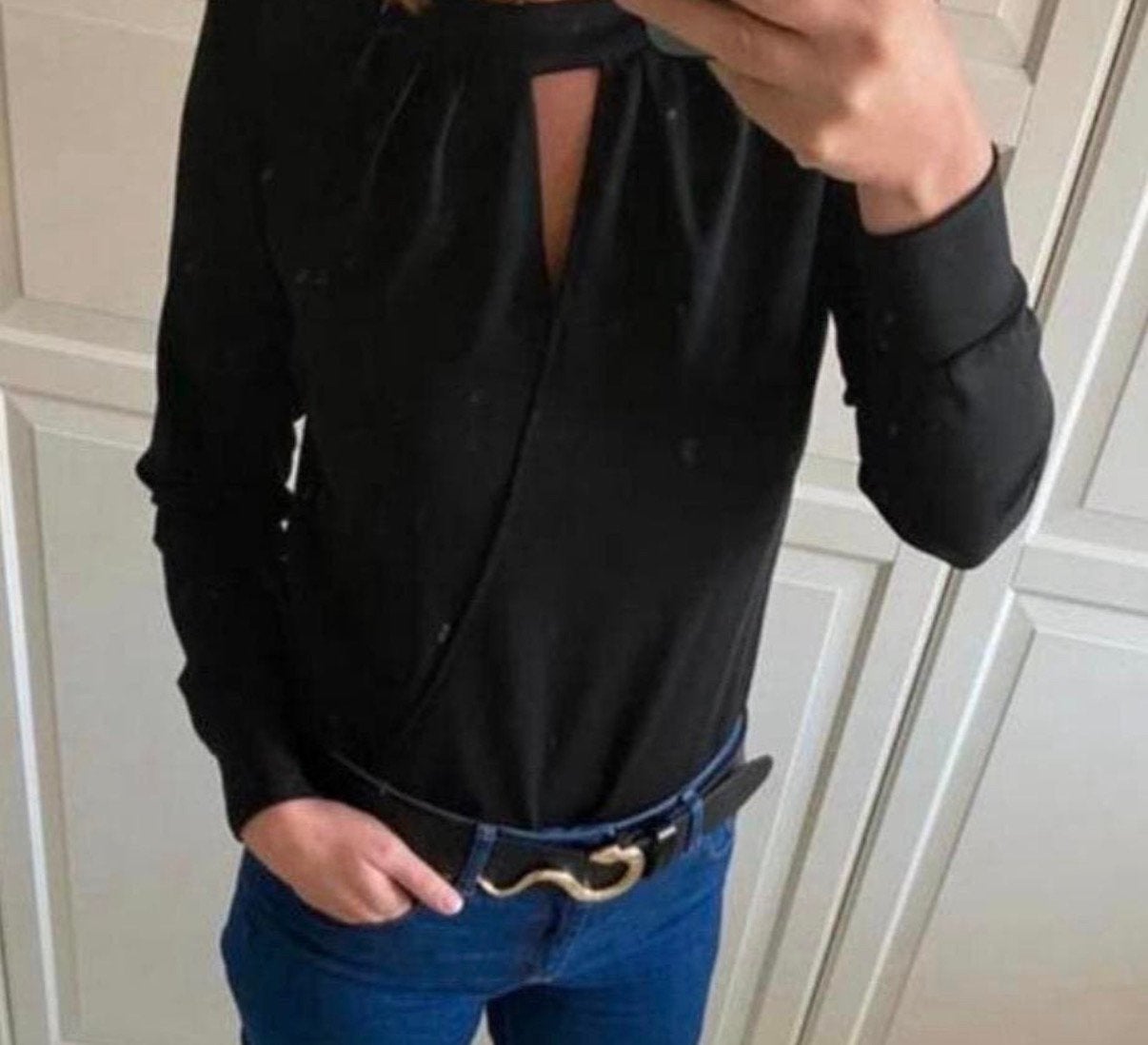 Kocca zwarte overslag top met opengewerkte voorkant, Kleding | Dames, Maat 38/40 (M), Zwart, Ophalen of Verzenden, Zo goed als nieuw