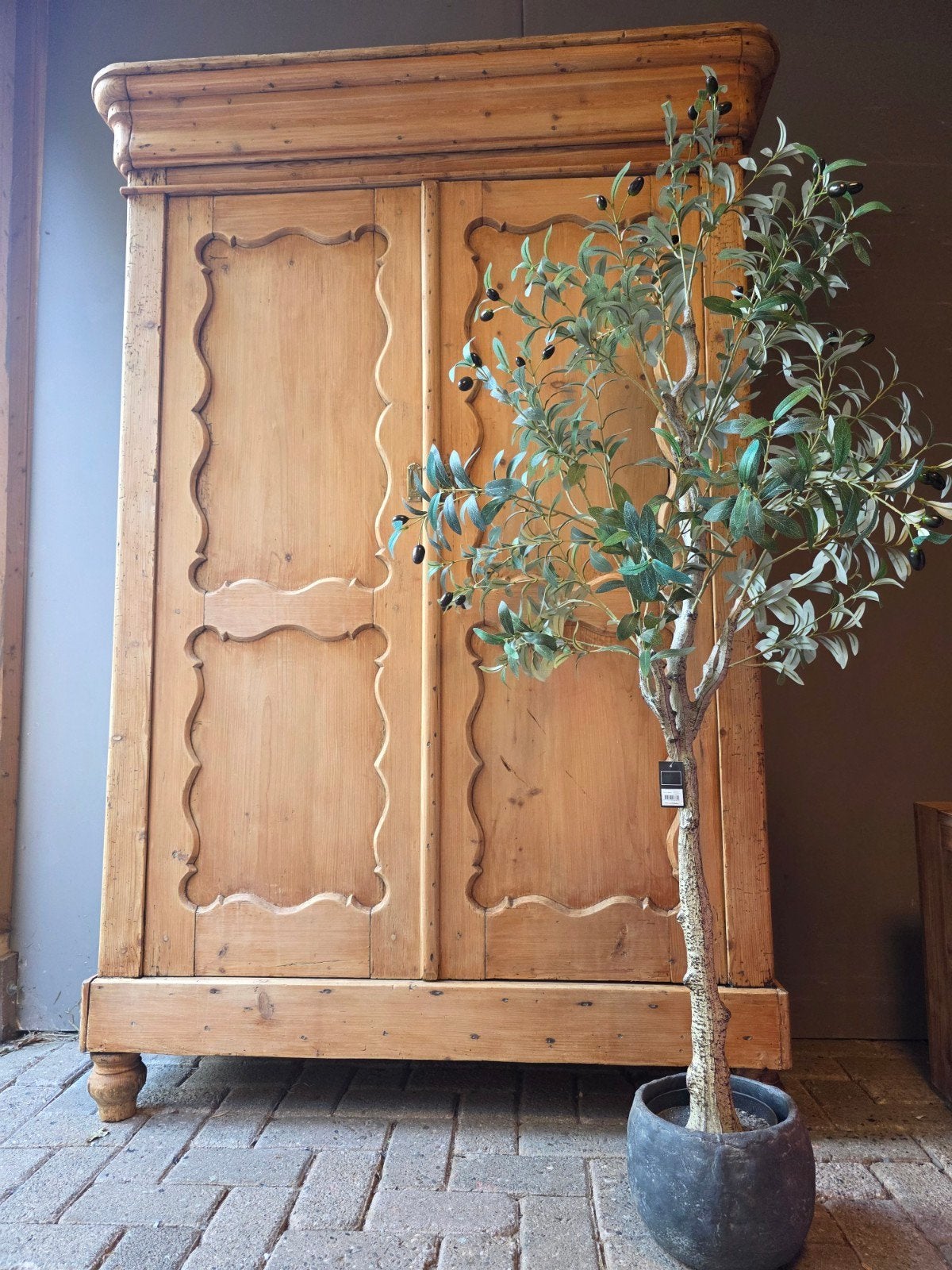 Grenen biedermeier meidenkast kledingkast bez mogelijk, Antiek en Kunst, Antiek | Meubels | Kasten, Ophalen of Verzenden
