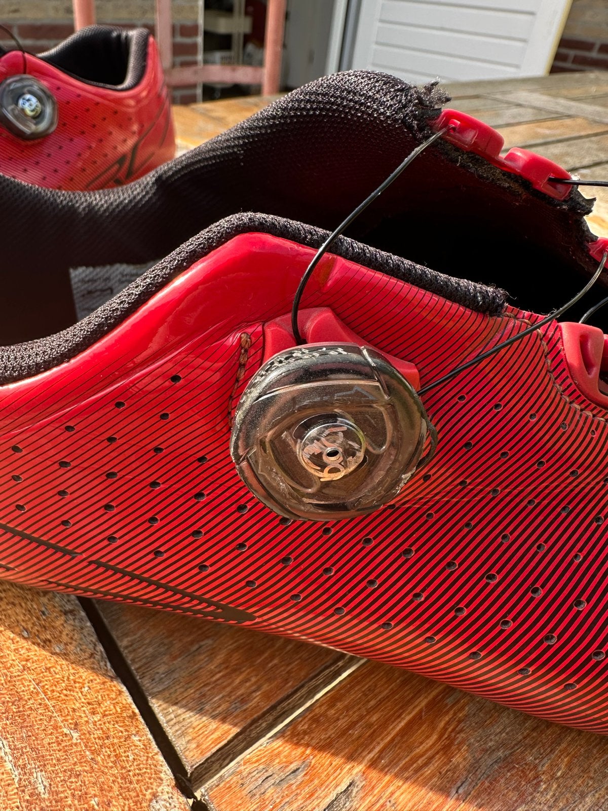 Rode Shimano fietsschoenen met BOA sluiting, Gebruikt, Heren, Schoenen, Overige maten
