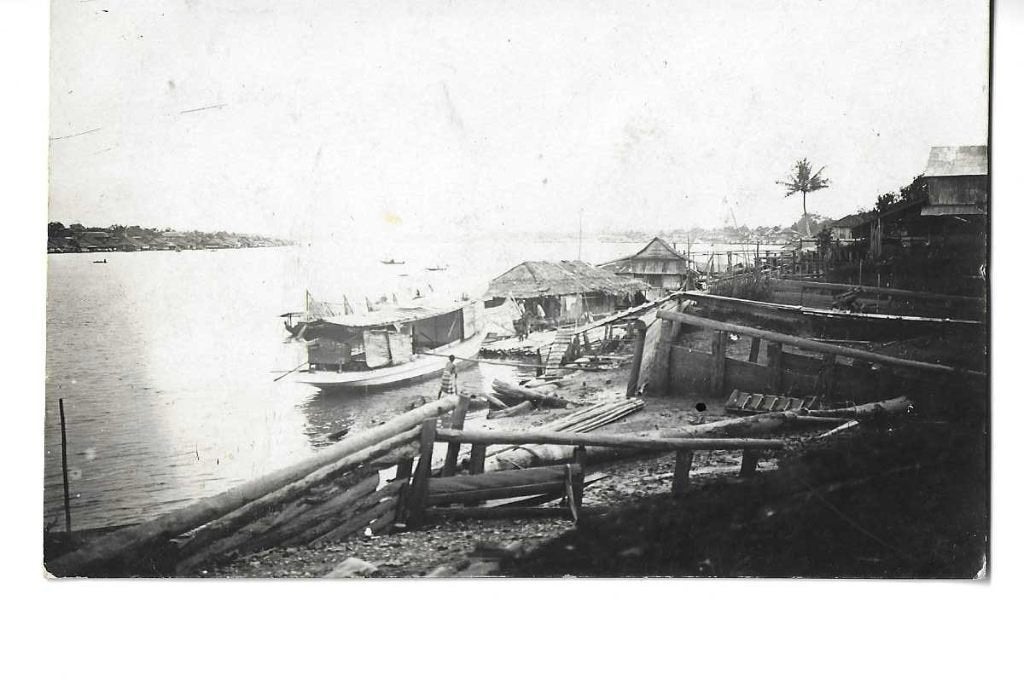 ned-indië  palembang  inoesi rivier  woonboten, Verzenden, 1920 tot 1940, Buiten Europa