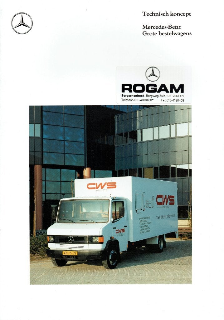 Folder Mercedes-Benz (Ecovan) Grote Bestelwagens (1991), Verzenden, Gelezen, Mercedes