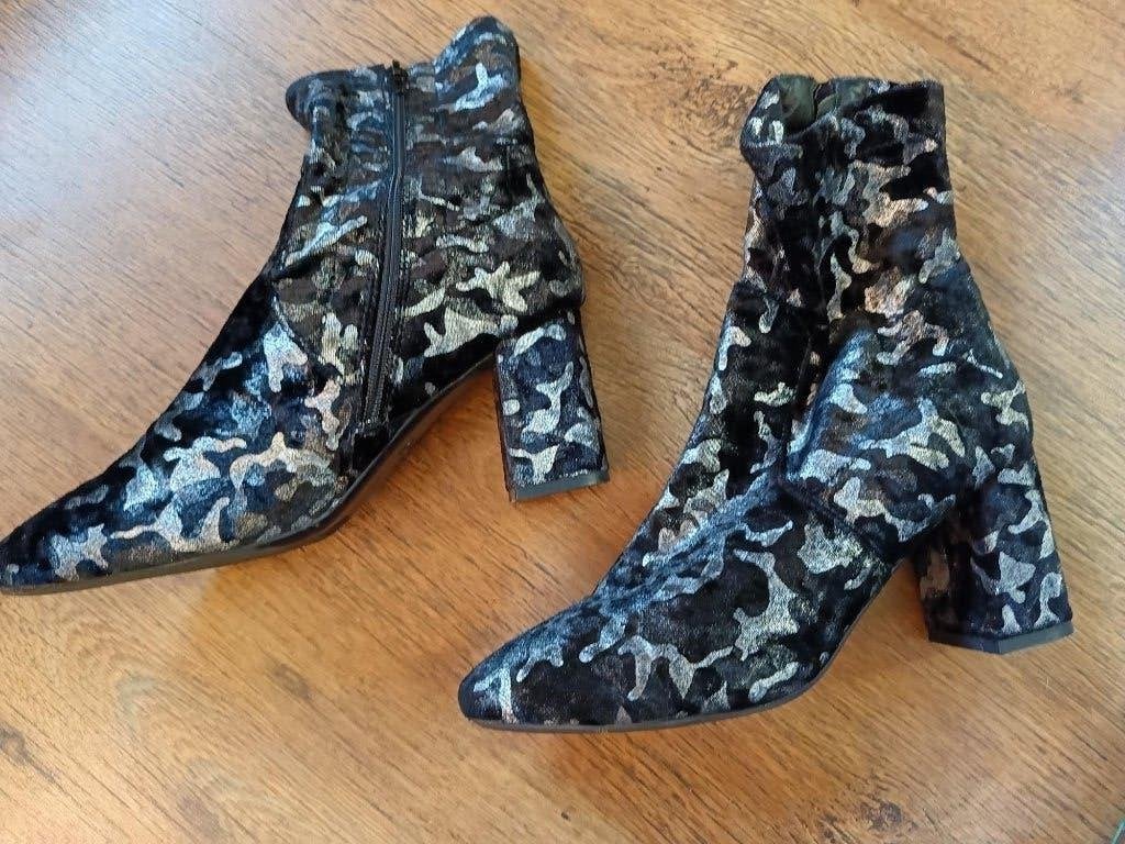 Nieuwe zwart/zilveren velvet laarzen van Anna Field, maat 39, Anna Field, Zwart, Lage of Enkellaarzen, Nieuw