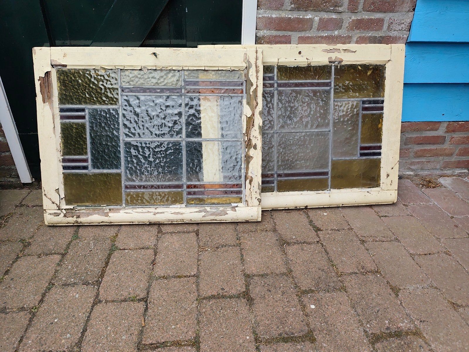 Glas in lood raam 78x62cm, Ophalen of Verzenden