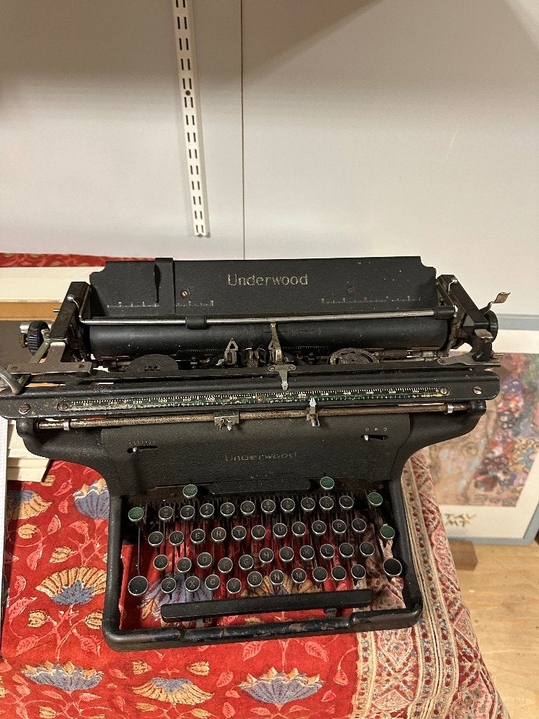 Oude underwood schrijfmachine met lint rond 1940, Diversen, Typemachines, Ophalen, Gebruikt