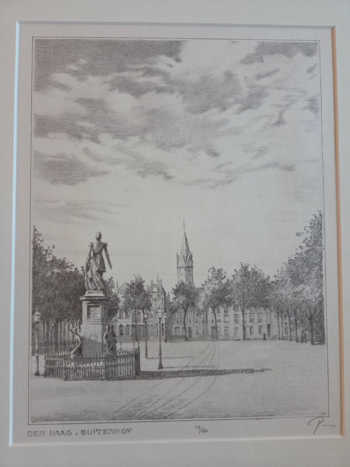 2 x Gesigneerde Litho's ''s-Gravenhage van Susanne Pa, Antiek en Kunst, Ophalen, 1950 - 1999, Stadsgezicht, Genummerd