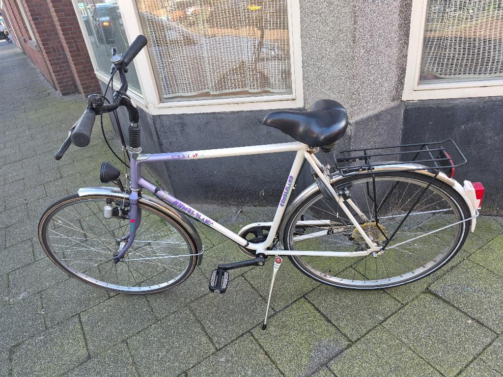 Cumberland herenfiets Wit,  58 cm 28 inch, in goede staat., Gebruikt, Versnellingen, 57 tot 61 cm, Ophalen