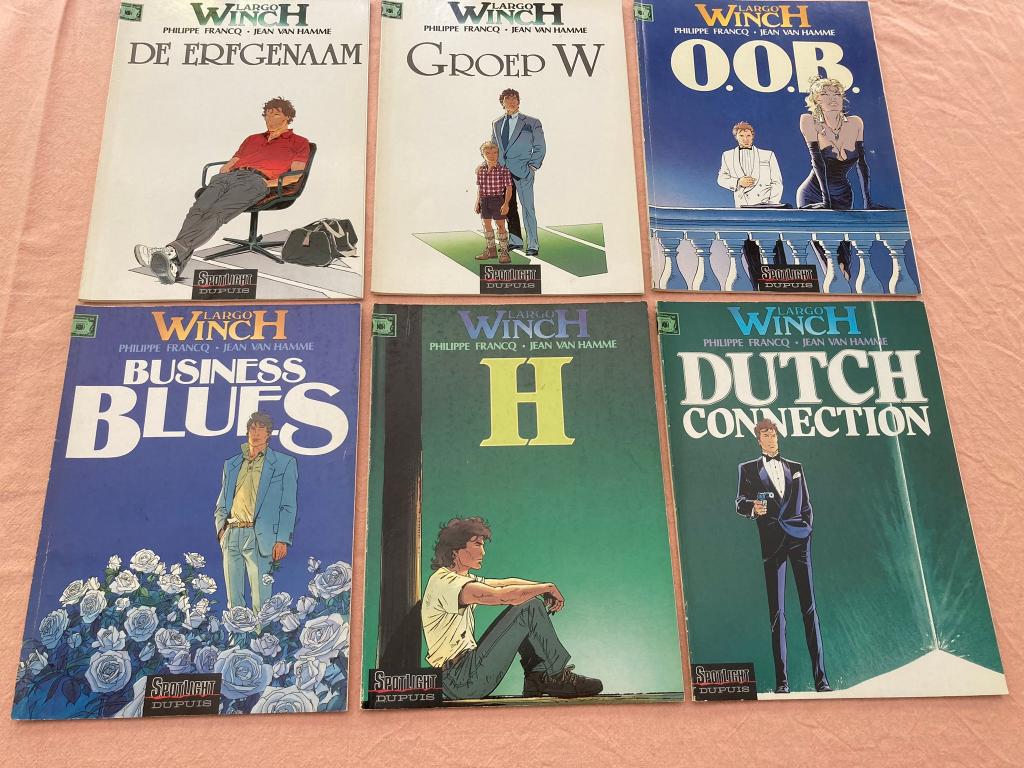 Largo winch - philippe francq en jean van hamme strips 6x!, Boeken, Meerdere stripboeken, Ophalen of Verzenden, Gelezen, Philippe francq en jean van hamme