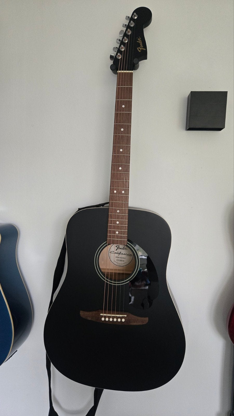 Fender California Redondo Debut matzwarte gitaar, Ophalen, Zo goed als nieuw, Western- of Steelstringgitaar