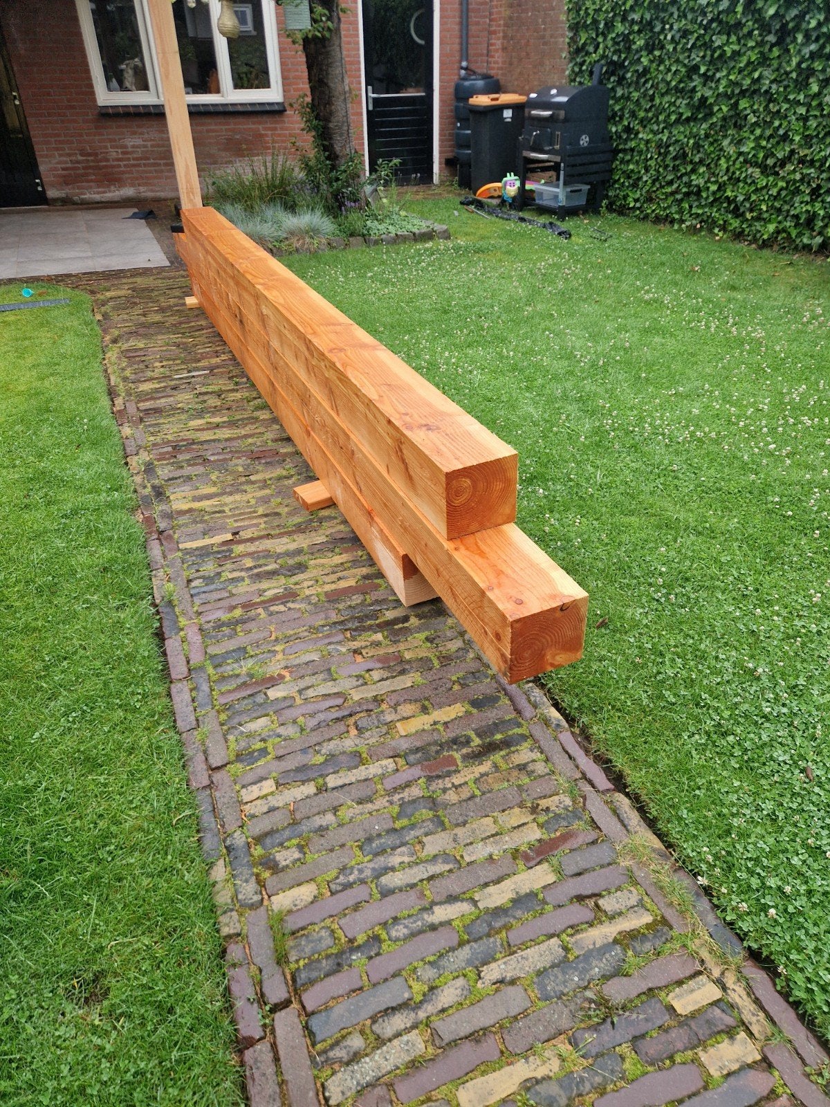 Douglas balken 20x20 Nieuw 3 stuks, Tuin en Terras, Palen, Balken en Planken, Ophalen, Nieuw, 250 cm of meer, Palen