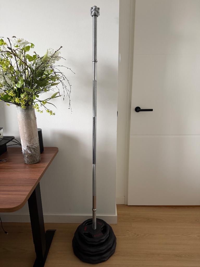 Complete Taurus PRO3G gietijzeren halterset 70KG incl. stang, Ophalen, Zo goed als nieuw, Benen, Halterset