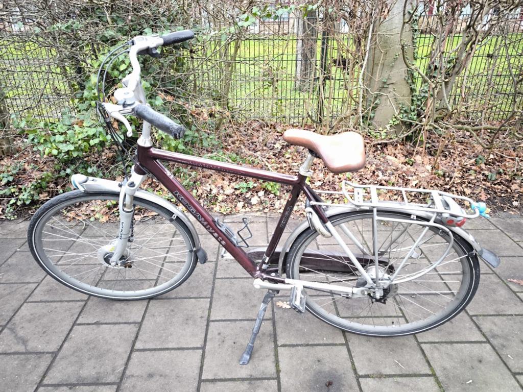 Koga Miyata herenfiets met versnellingen en schijfrem, Fietsen en Brommers, Fietsen | Dames | Damesfietsen, Versnellingen, Schijfrem