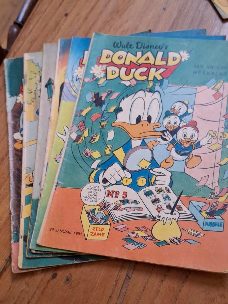 Donald duck 37 stuks 1954.55.56., Meerdere stripboeken, Ophalen of Verzenden, Gelezen