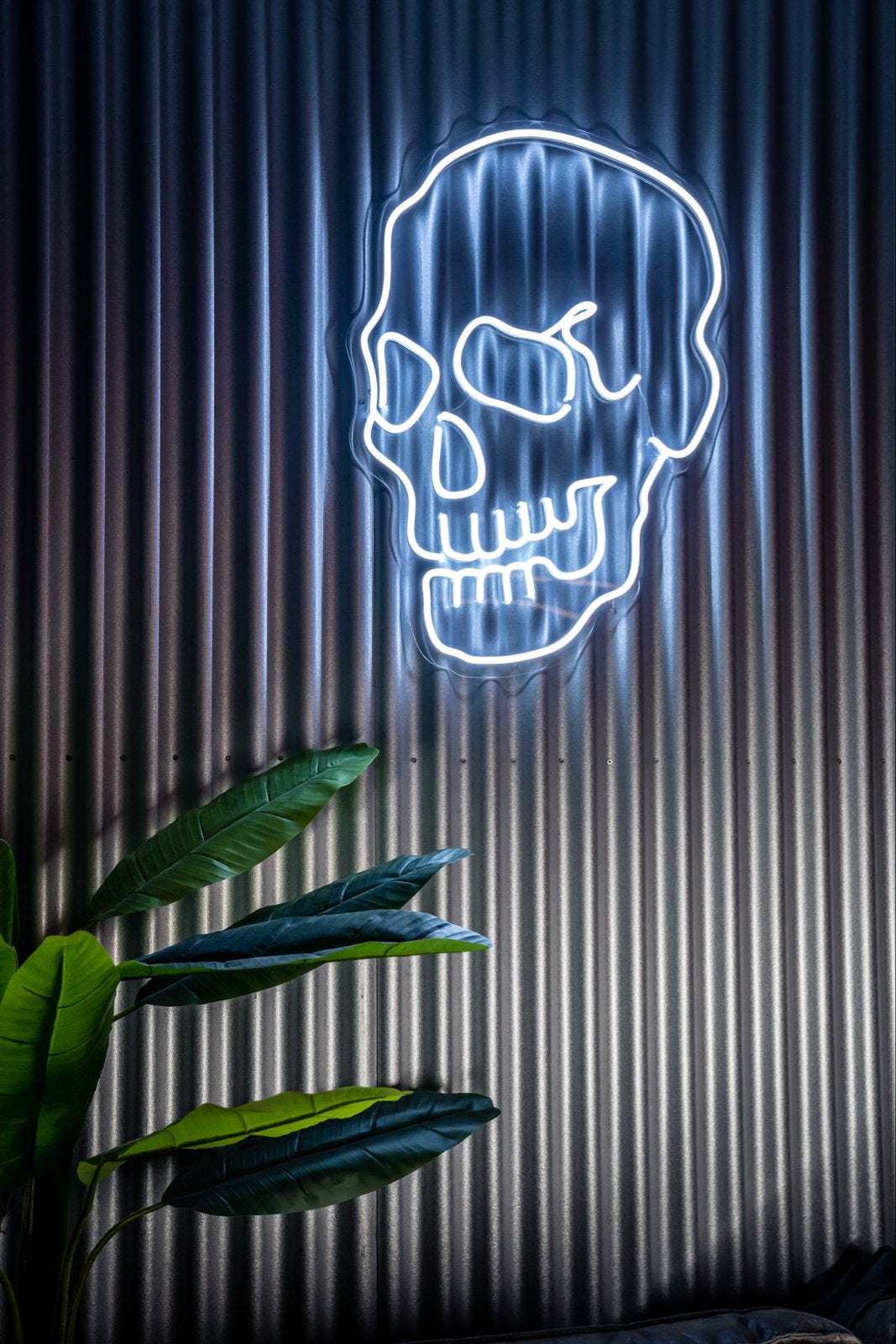 Skull Skeleton LED Neon Lamp - 65 x 70 cm, Ophalen, Zo goed als nieuw