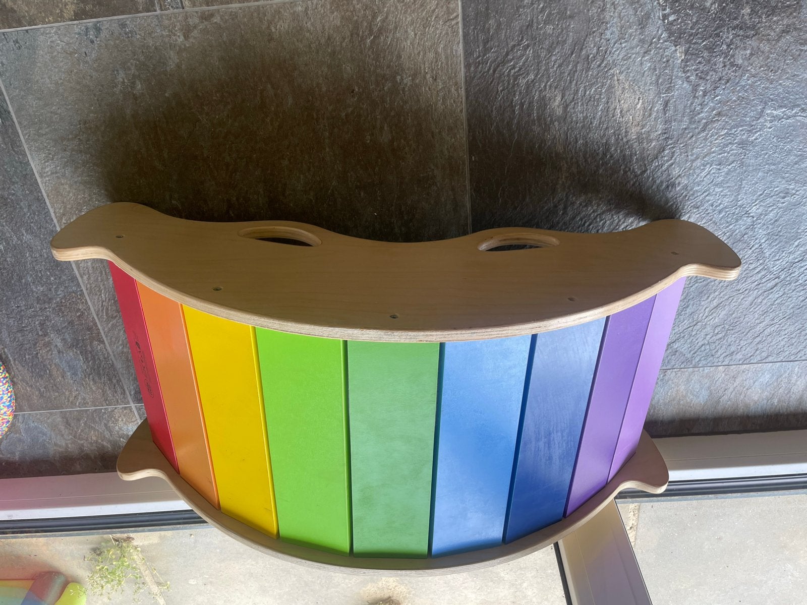 Houten Regenboog Wobbelboard - Balansbord voor Kinderen, Ophalen of Verzenden, Zo goed als nieuw, Jongen of Meisje