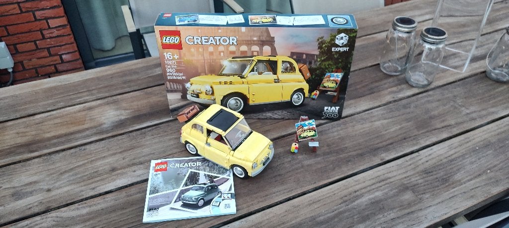 LEGO 10271 Fiat 500 Creator Expert, Kinderen en Baby's, Lego, Ophalen of Verzenden, Zo goed als nieuw, Inclusief instructies