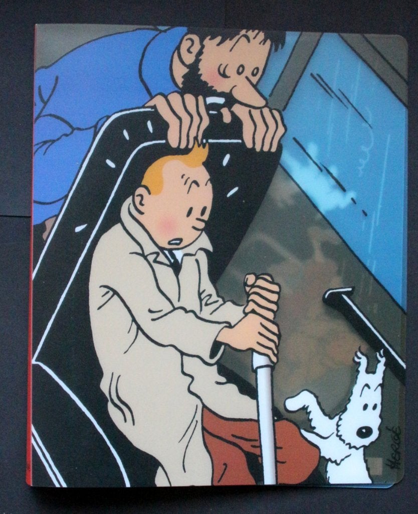 classeur farde Tintin La licorne Kuifje map farde Hergé 2004, Verzenden, Kuifje, Zo goed als nieuw, Beeldje of Figuurtje