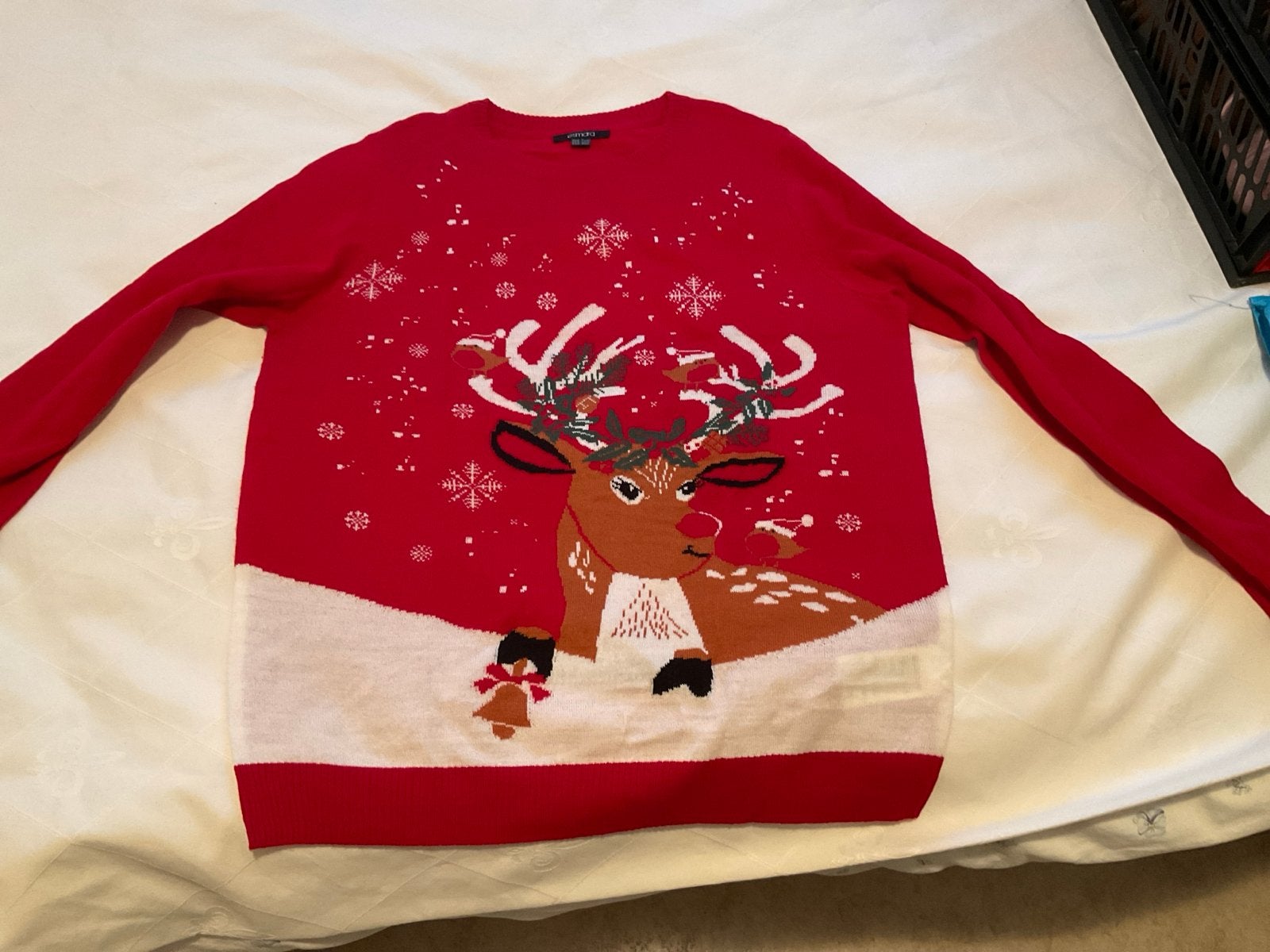 Esmara Kersttrui met Rendier - Maat M, Ophalen of Verzenden, Zo goed als nieuw, Maat 38/40 (M), Rood