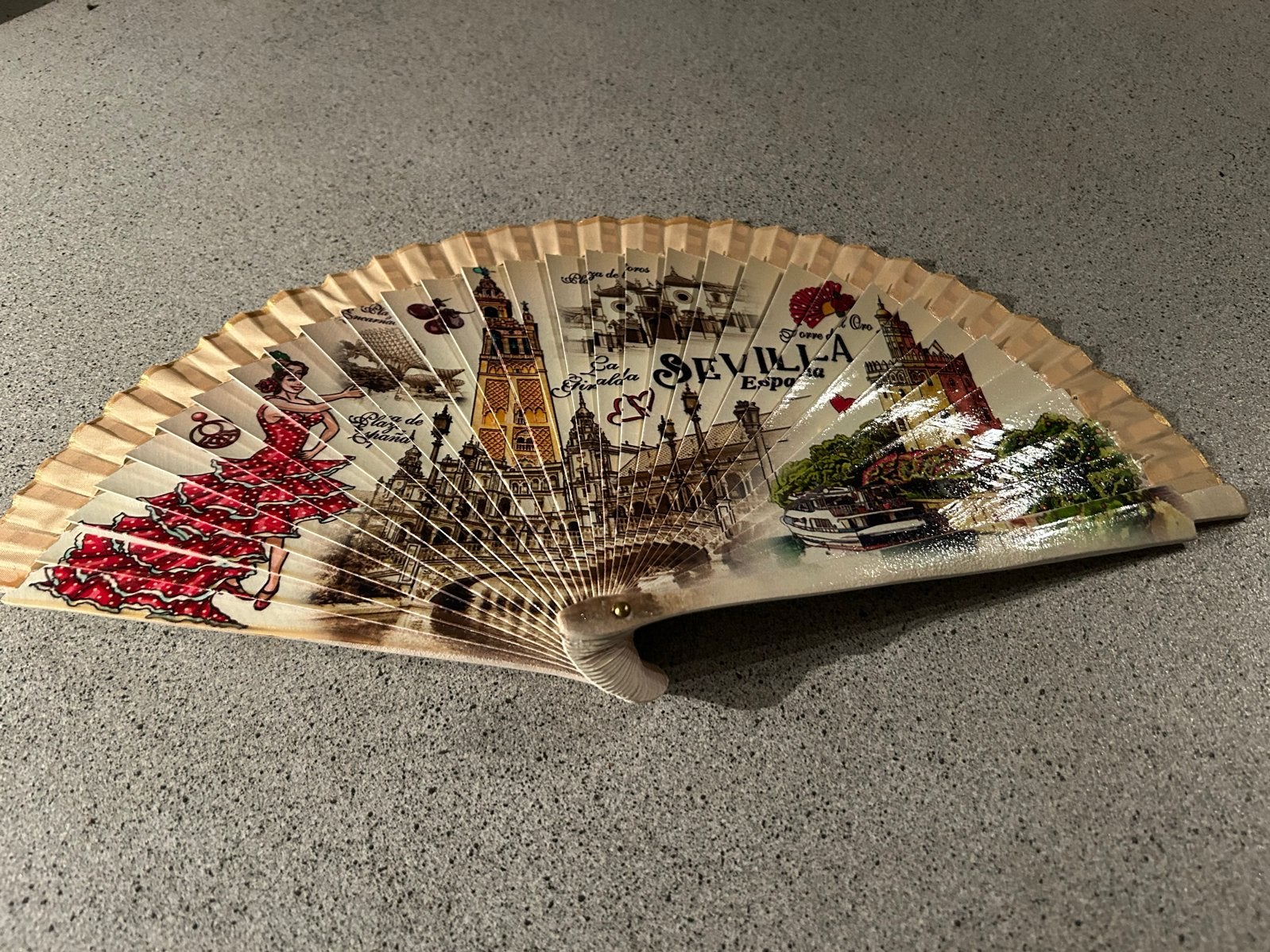 Decoratieve waaier Sevilla Spanje souvenir, Ophalen of Verzenden