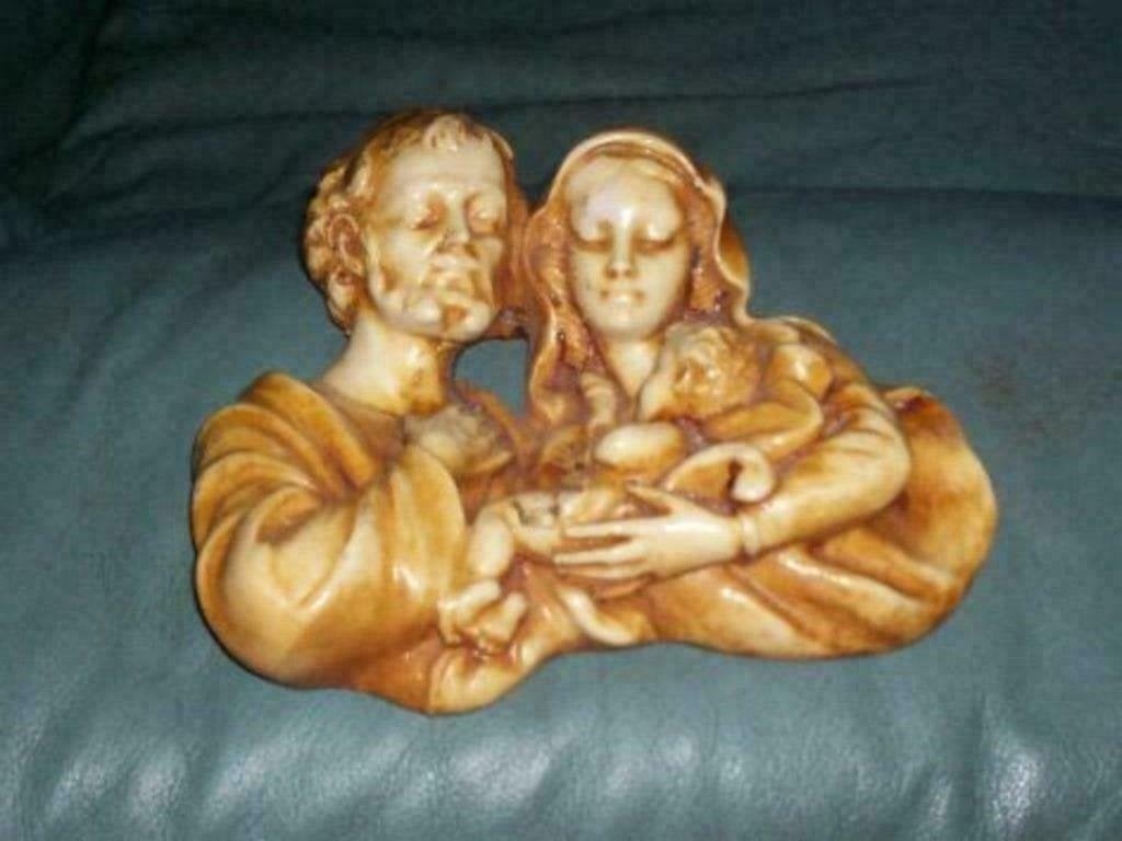 1 religie wanddecoratie heilig hart beeld maria josef, Ophalen