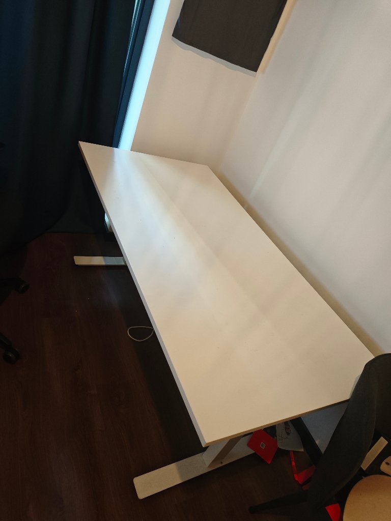 IKEA bureau wit, Ophalen, Demontabel, 160 cm, Gebruikt