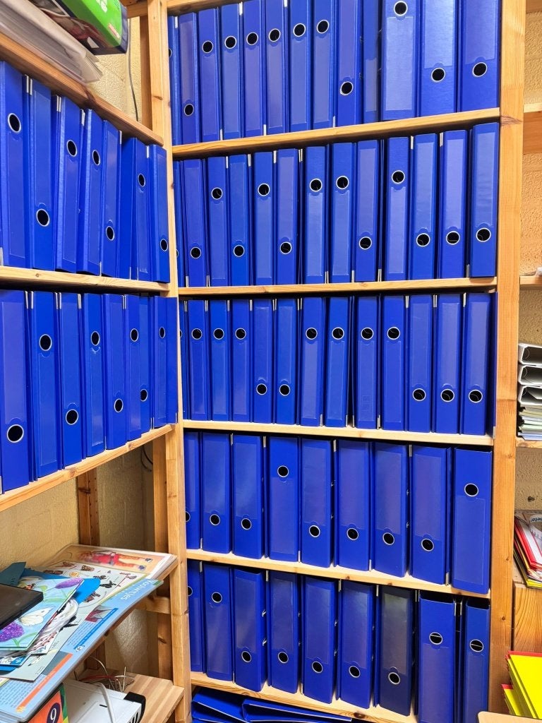 multomappen 80 stuks blauw, Ophalen, Gebruikt