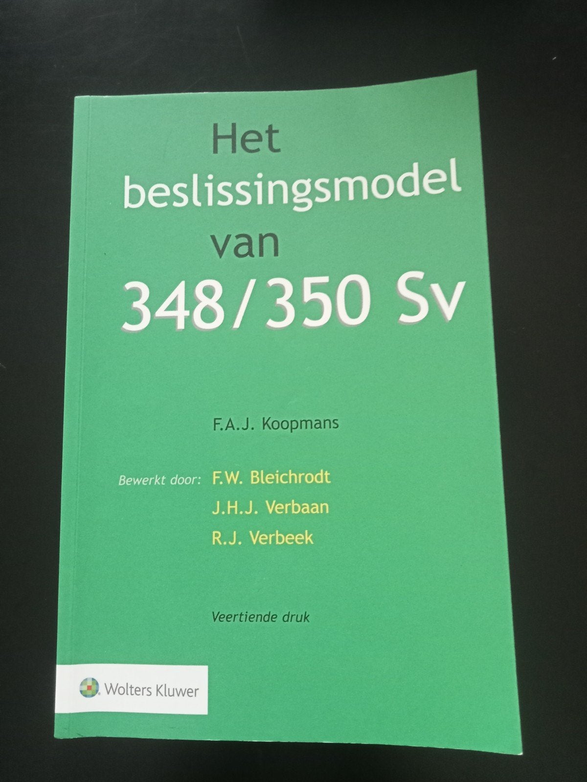 Het beslissingsmodel van 348/350 Sv - Veertiende druk, Gelezen, F.A.J. Koopmans, Ophalen of Verzenden, WO