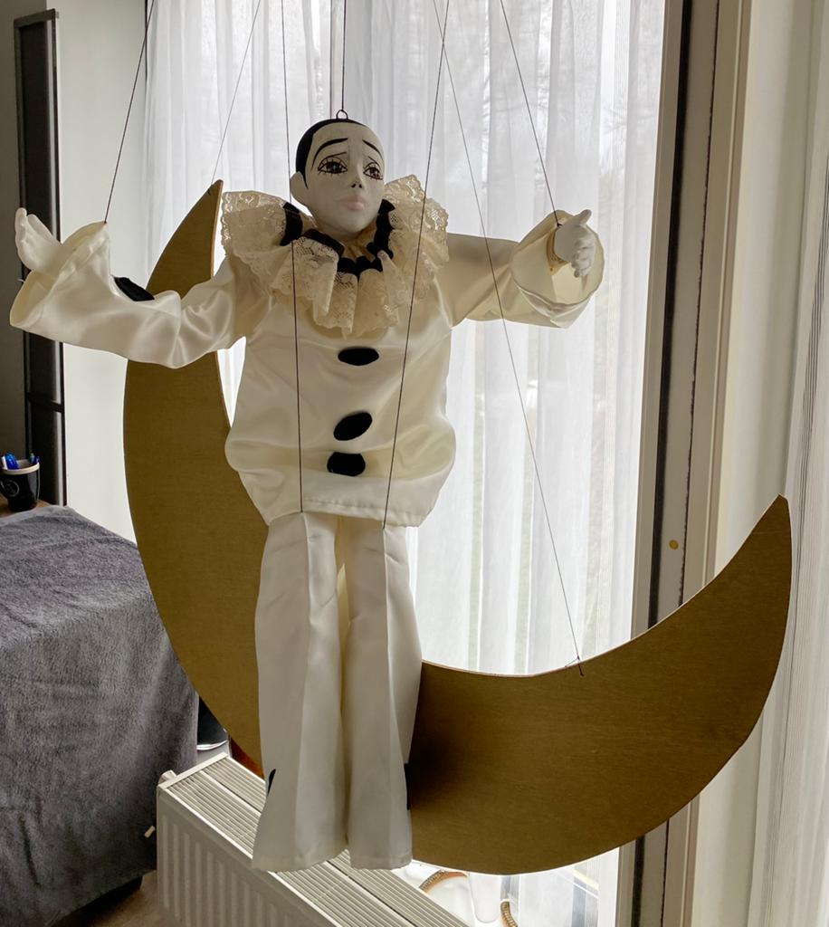 Te koop Pierrot pop, Verzamelen, Ophalen, Gebruikt