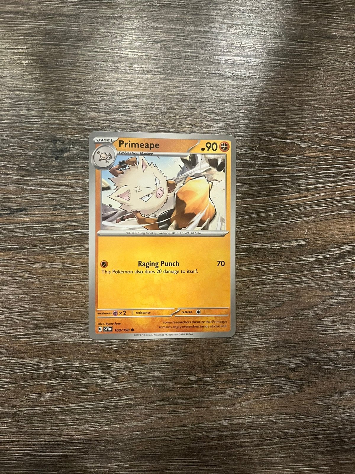 Primeape SVI 108/198, Ophalen of Verzenden, Zo goed als nieuw