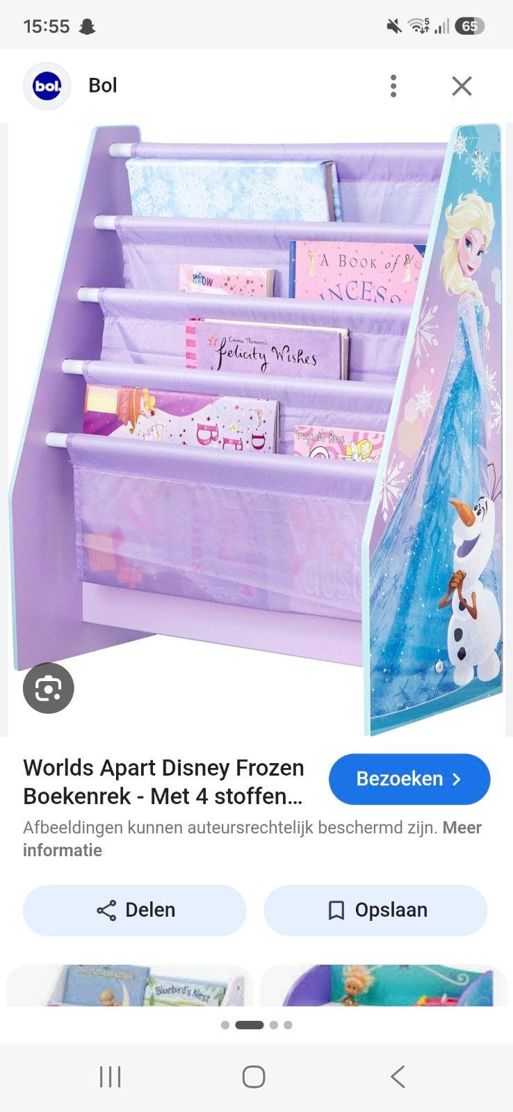 Frozen boekenrek, Ophalen, Overige typen