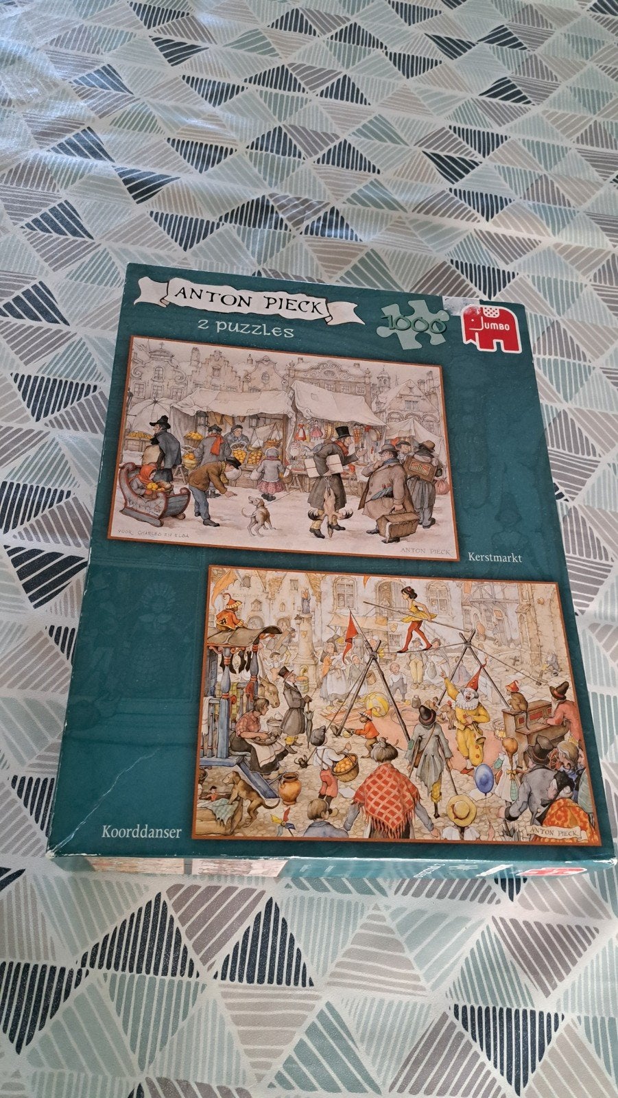 Anton Pieck puzzel 2 stuks 1000 stukjes, Ophalen of Verzenden, 500 t/m 1500 stukjes, Gebruikt, Legpuzzel
