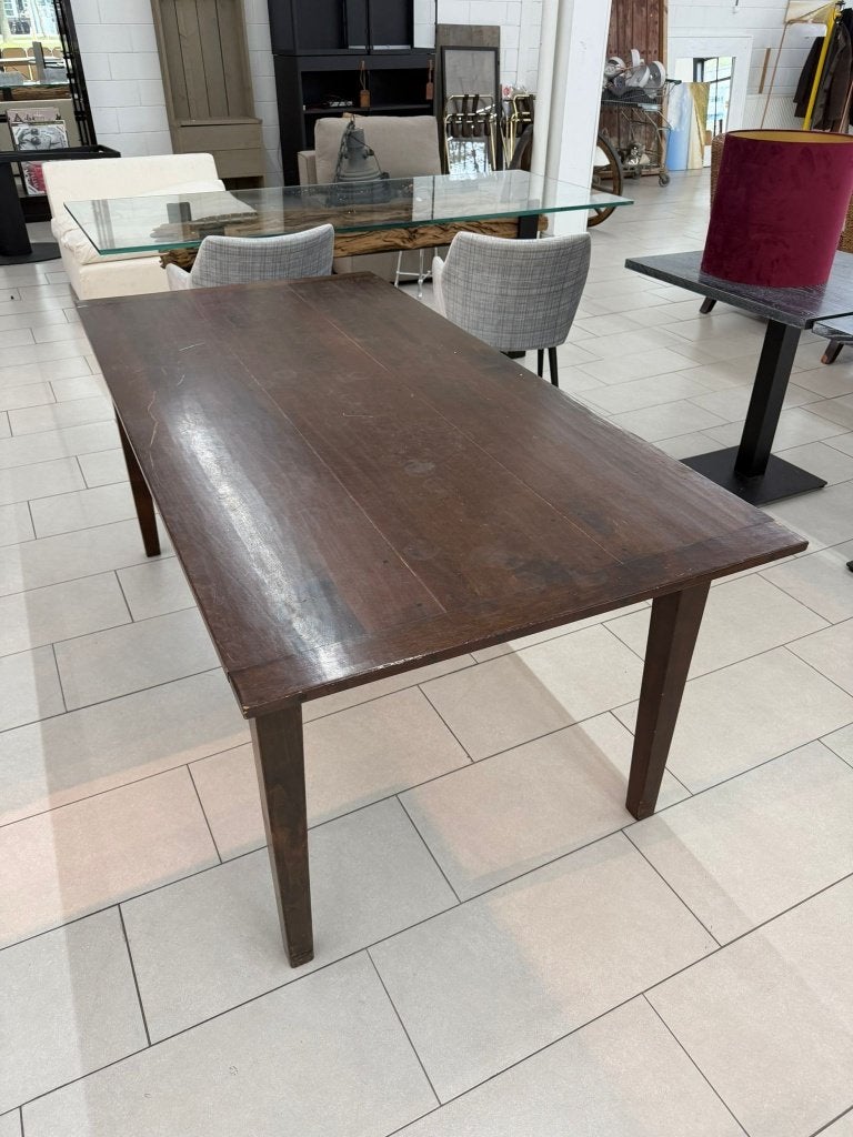 Massief Kersenhouten Eettafel Worldwide Interiors Vintage, Ophalen, 50 tot 100 cm, Zo goed als nieuw, 150 tot 200 cm