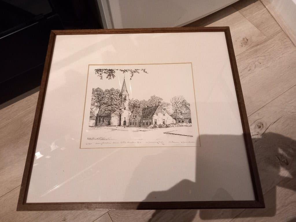 Winsinghof Roden ets., Architectuur, 42 cm, Ophalen of Verzenden, Met tekst
