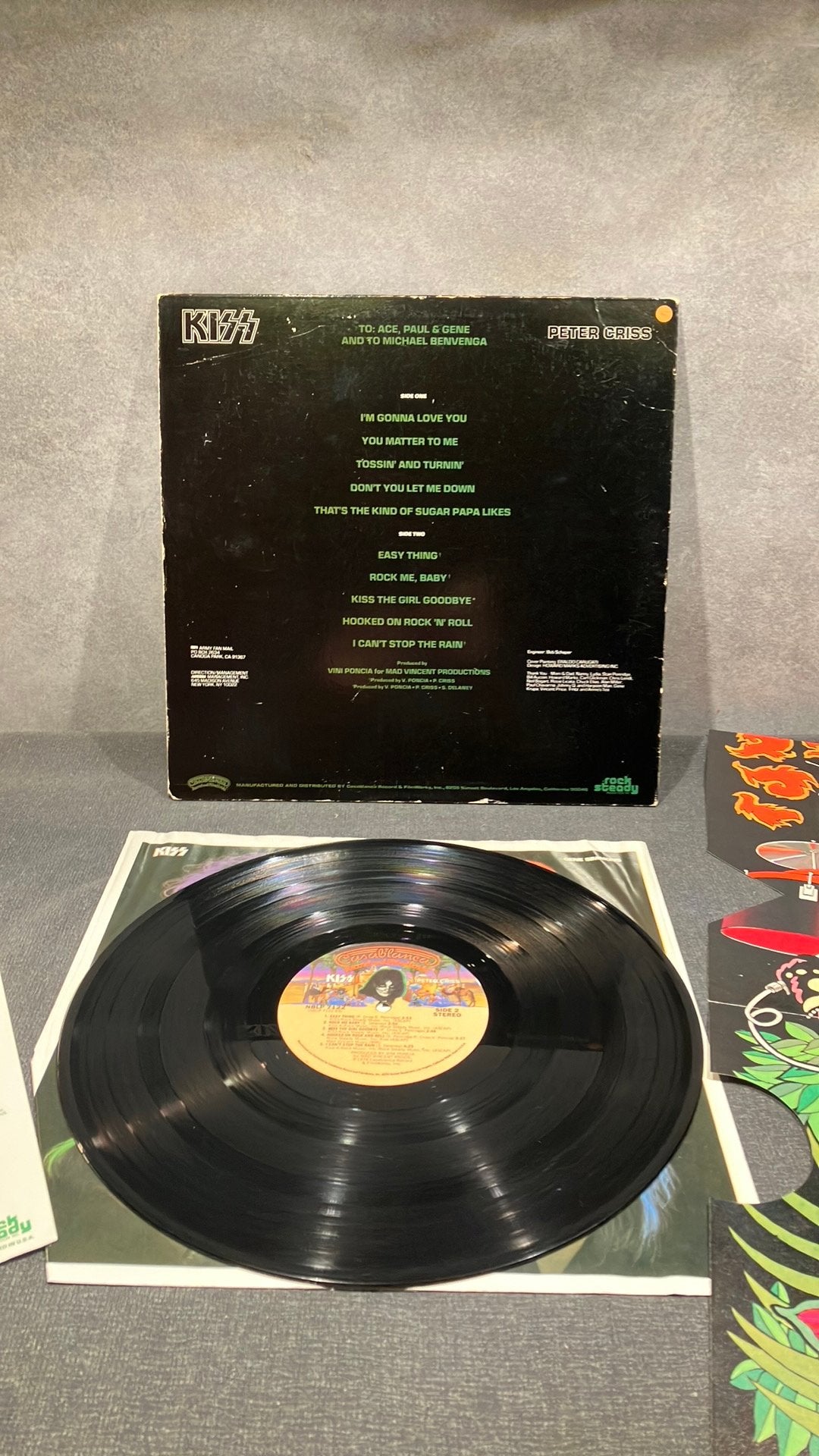 Kiss. —  Peter Criss.  ( incl poster ), LP, Gebruikt, Beschermende buitenhoes, Ophalen of Verzenden