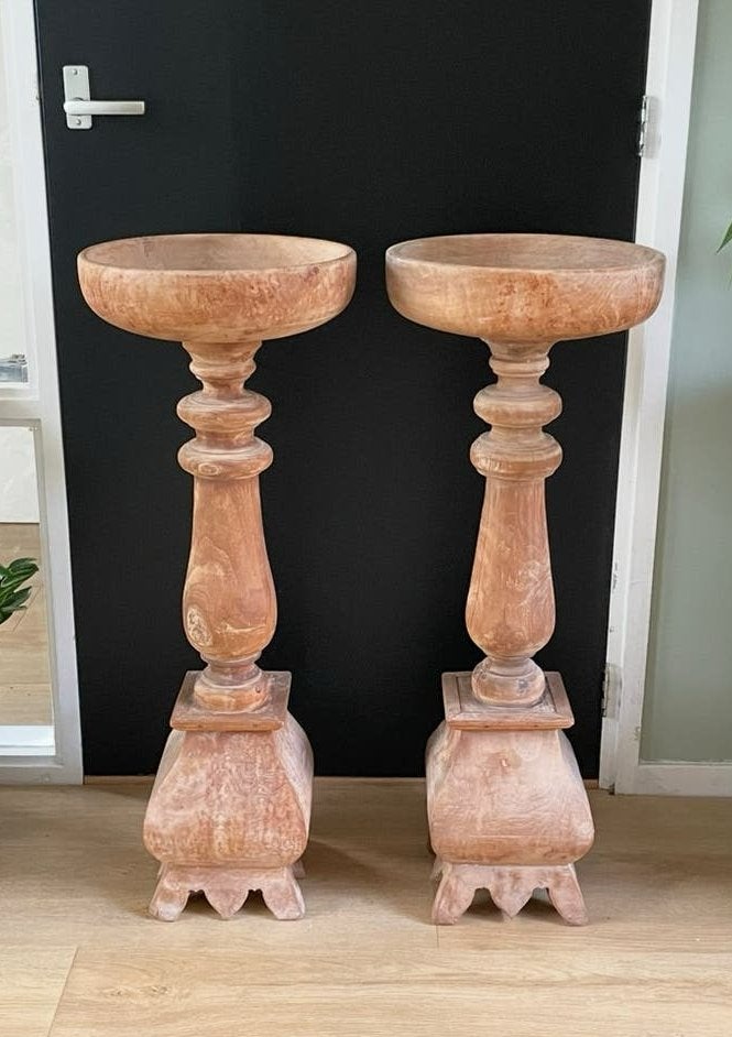 Teak houten zuilen, Ophalen, Gebruikt