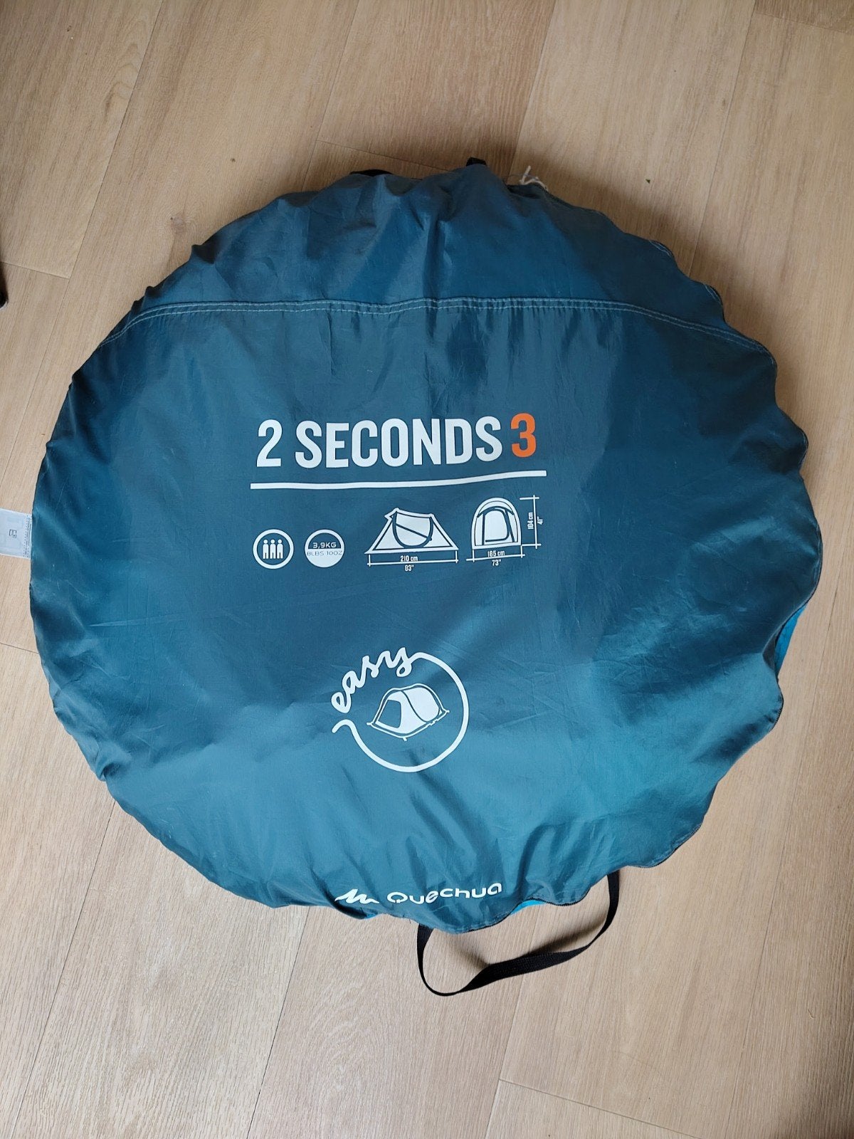 Quechua 2 Seconds 3-persoons tent - Nette staat, Caravans en Kamperen, Tenten, Ophalen of Verzenden, Gebruikt, Tot en met 3