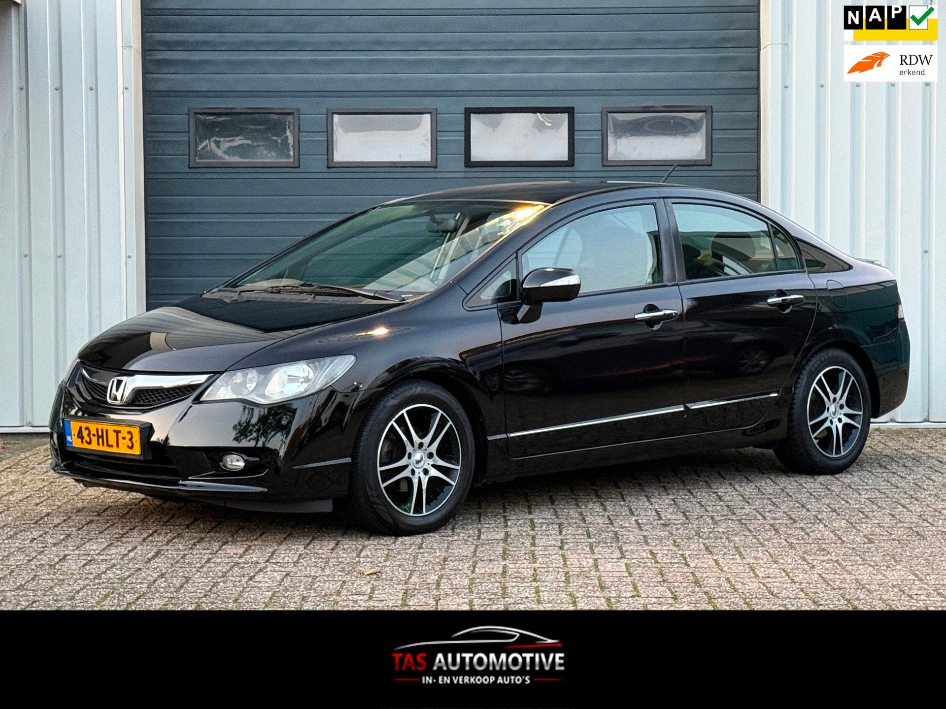 Honda Civic 1.3 Hybrid AUTOMAAT / CLIMA / CRUISE / PDC, Auto's, Gebruikt, Zwart, Origineel Nederlands, Bedrijf