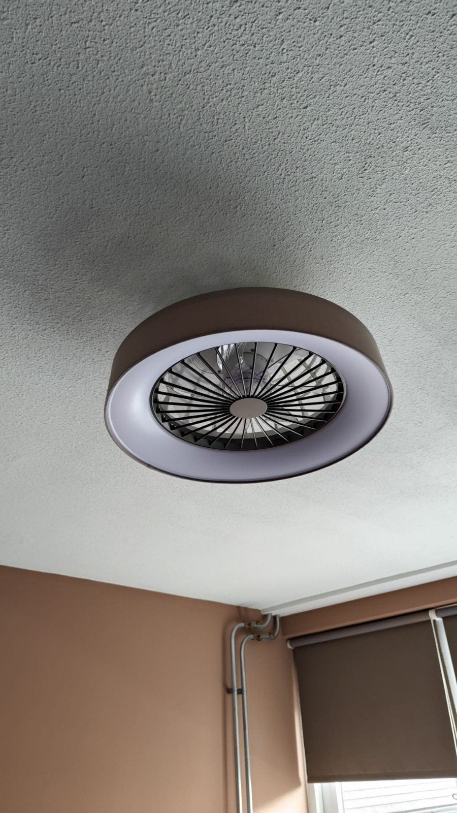 Plafondventilator met dimbare lamp en afstandbediening, Ophalen, Zo goed als nieuw