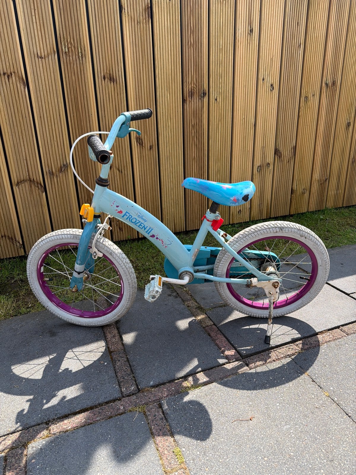 Frozen 2 Kinderfiets 16 inch, Ophalen, Gebruikt, Terugtraprem, 16 tot 20 inch