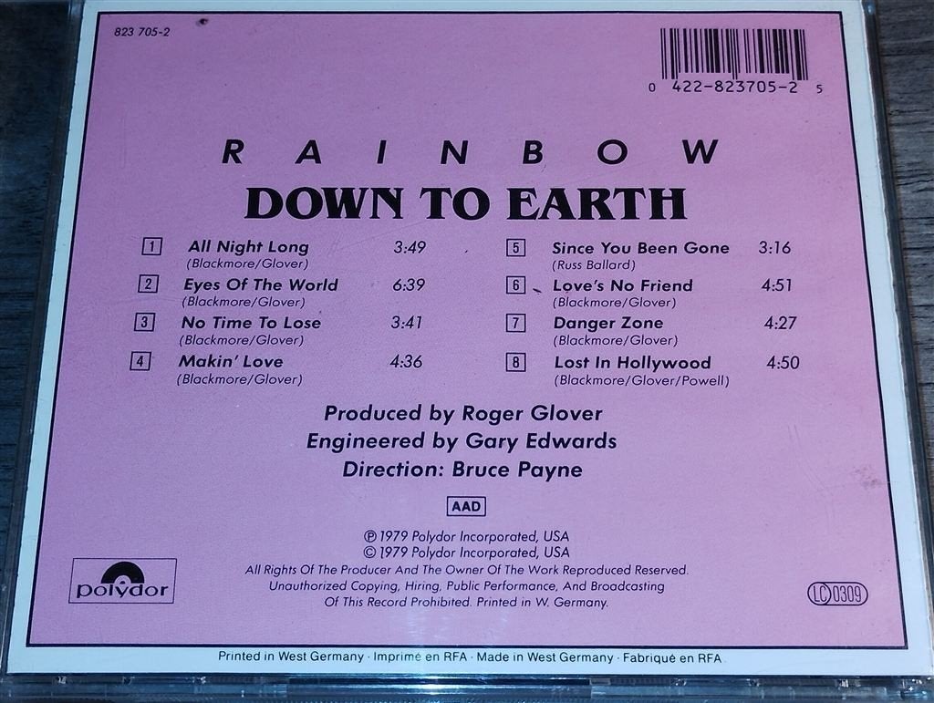 Rainbow ‎- Down To Earth, Ophalen of Verzenden, Zo goed als nieuw