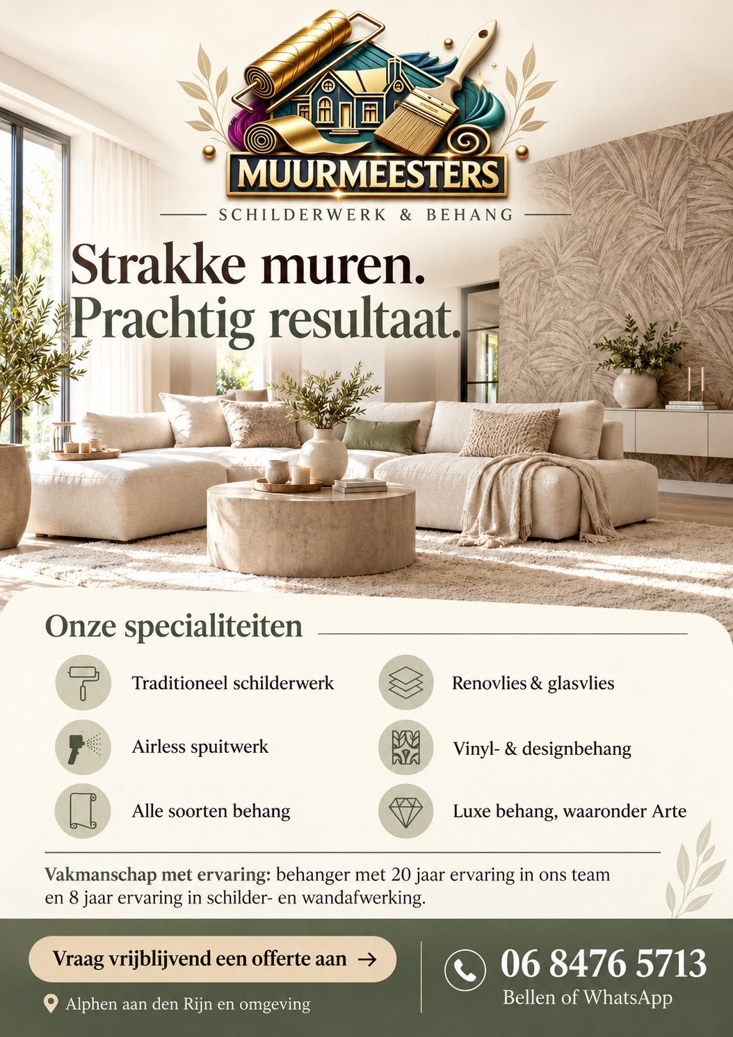 MUURMEESTERS | Schilderwerk & Behang, Behangen
