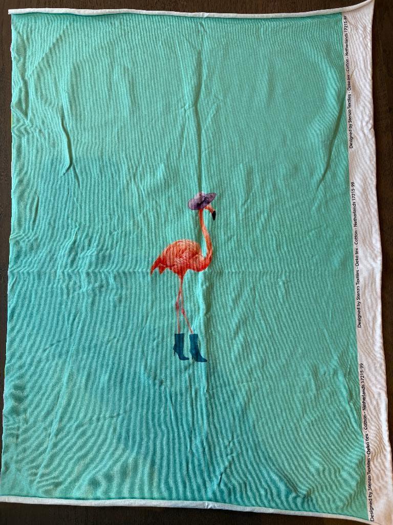 Stenzo tricot paneel Flamingo (59a), Blauw, Nieuw, Ophalen of Verzenden, 30 tot 120 cm