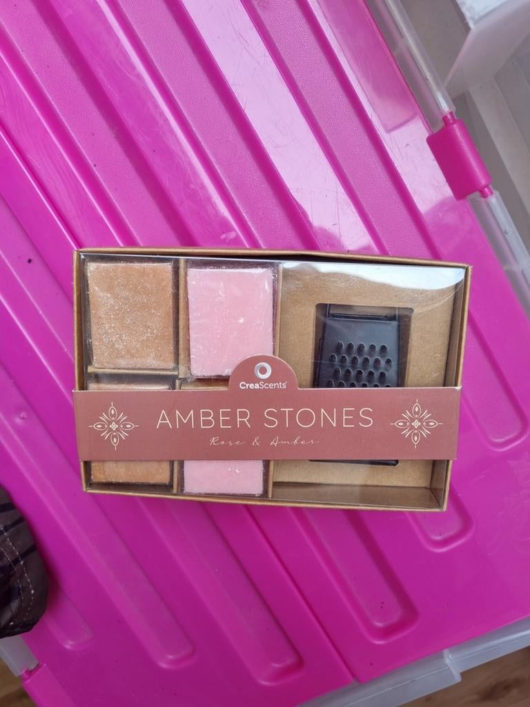 CreaScents Amber Stones - Roos & Amber Geurset, Overige materialen, Bruin, Nieuw, Ophalen of Verzenden