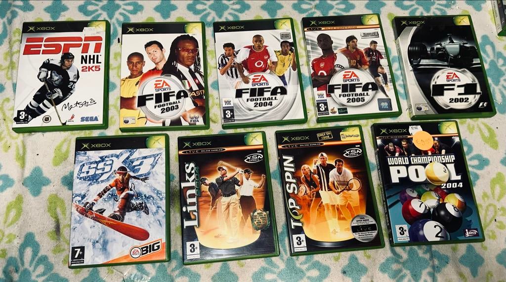 Xbox Classic Green Edition + 58 games (HD defect), 3 spelers of meer, Ophalen of Verzenden, Gebruikt