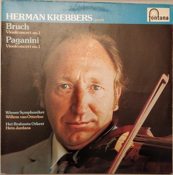 LP - Bruch * Paganini - Vioolconcert no.1 - Herman Krebbers, Kamermuziek, Inclusief binnenhoes, Ophalen of Verzenden, Zo goed als nieuw
