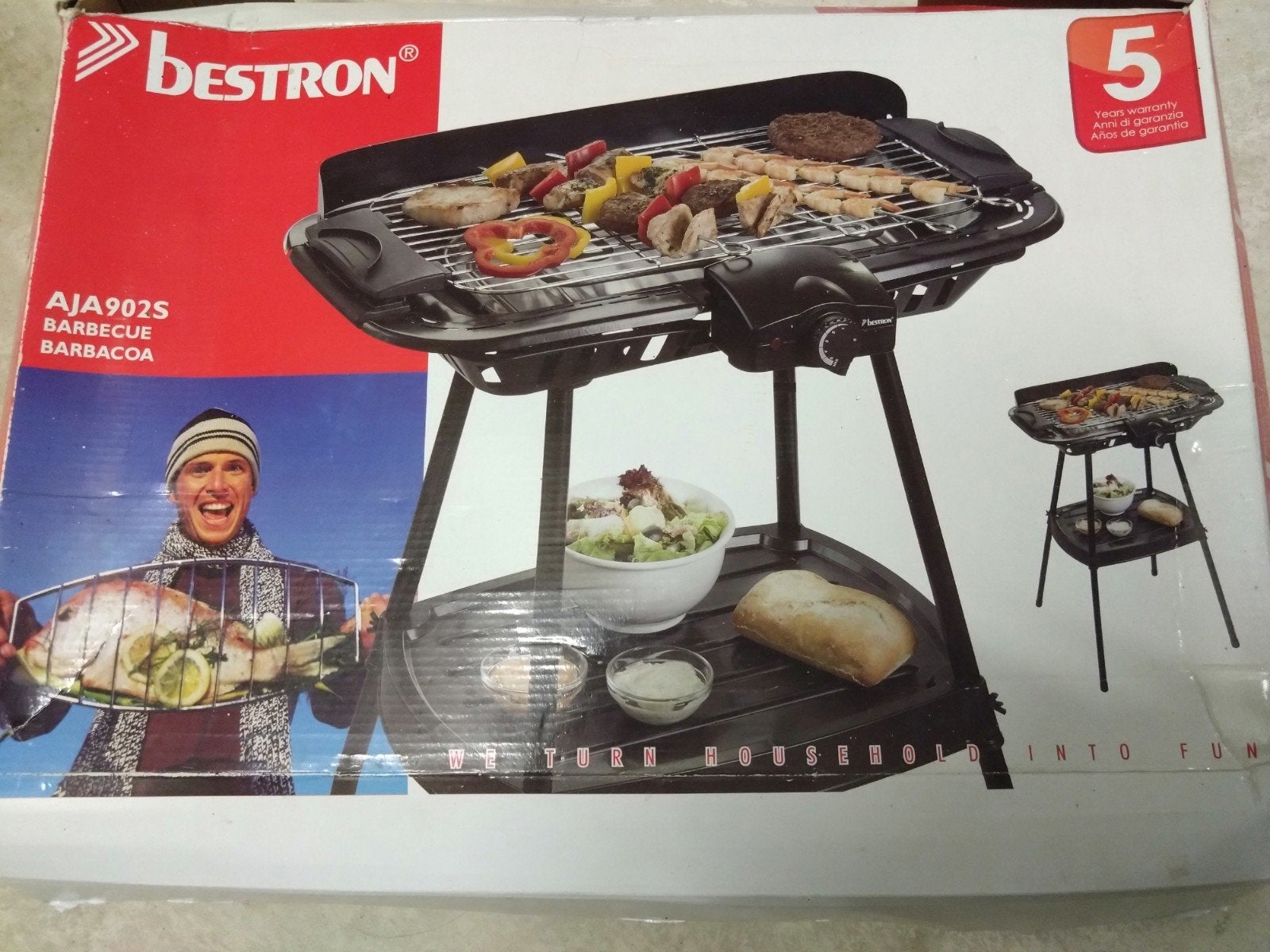 Bestron AJA902S elektrische barbecue met Statief - Nieuw, Ophalen of Verzenden, Nieuw