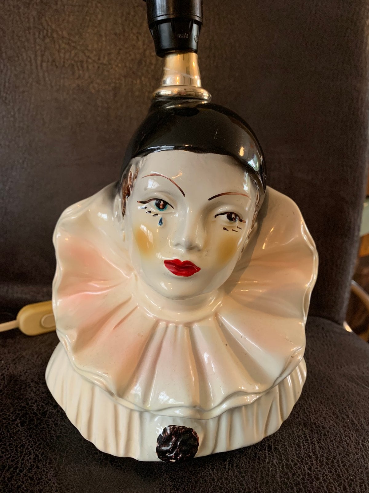 Vintage Pierrot Tafellamp - Keramiek, Ophalen of Verzenden