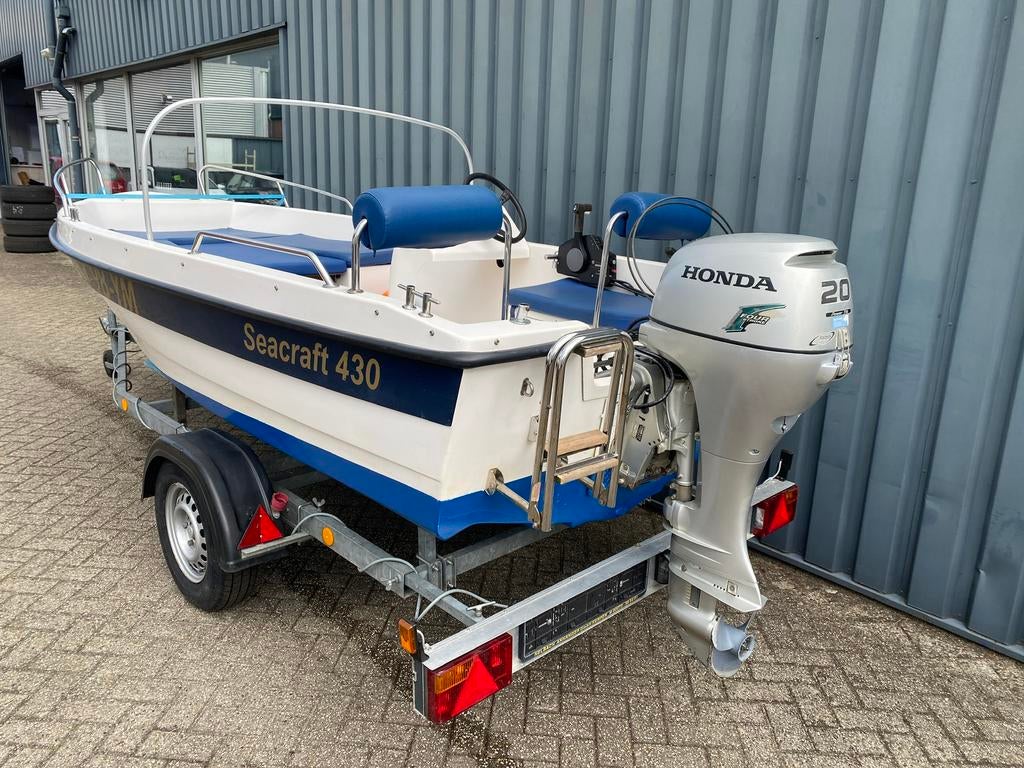 Seacraft 430 consoleBoot met trailer alles aanwezig, Watersport en Boten, Vis- en Consoleboten, Binnenboordmotor, Ophalen of Verzenden